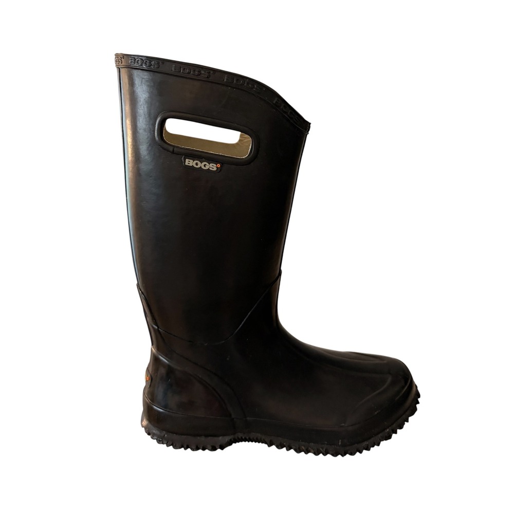 Bogs Classic Black Tall Size 7 Rain Boots Waterproof Rubber Boots Women